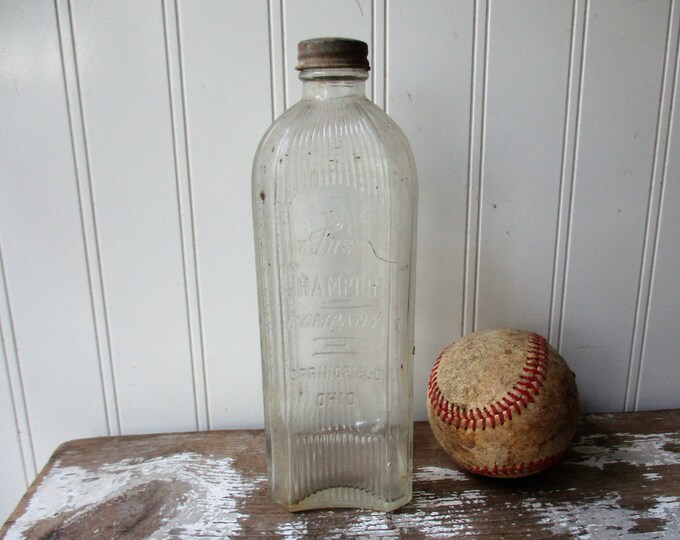 Vintage Embalming Fluid Bottle the Champion Company Etsy