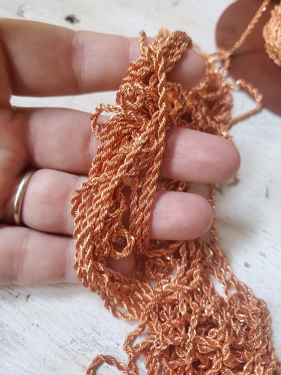 Buy 20 Feet Copper Colored Rope Chain 2mm Vintage Copper Plated Copper Finish Chain Online in India Etsy