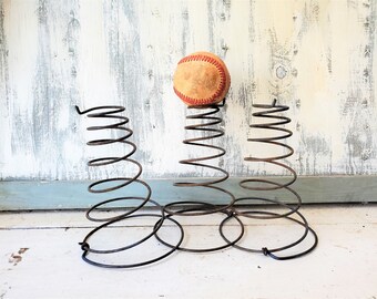 3 vintage rusty bed springs , rusted wire bedsprings mattress chair sofa springs  6 1/2  inch  BP