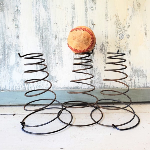 3 vintage rusty bed springs , rusted wire bedsprings mattress chair sofa springs  6 1/2  inch  BP