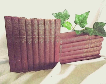 Vintage Book 'Little Masterpieces Of Literature / Fiction' Small Books Famous Authors Collectible Books 1890s 1900s Antique Miniature Book