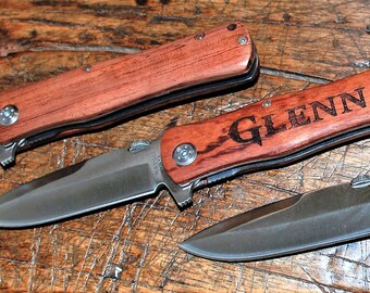 Engraved Knives, custom knife, personalized knife, engraved knives, groomsman gifts, groomsmen gifts, wedding gifts, folding blade