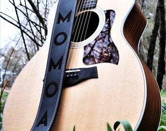 Our Softest Best Selling Strap Custom Double Stitch Guitar Strap Engraved as requested