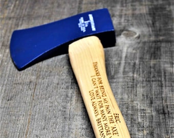 Groomsmen Gifts-Personalized Engraved Custom Axes for Men Set of 9 Personalized Hatchet Axes Groomsman for him With Rosewood Handle