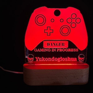 Letrero LED de jugador personalizado con luz de 7 colores, lámpara de letrero con nombre personalizado, letrero de jugador, etiqueta de jugador, nombre de usuario de jugador, letrero de streamer personalizado