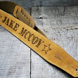 Custom Suede Guitar straps, guitar straps. personalized guitar straps, guitar strap, tan