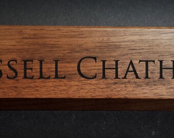 Personalized Wooden Desk Name Plates 10 Inch Solid Walnut Etsy