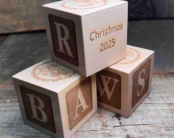 Regalo personalizado para recién nacido: bloque de madera de arce grabado con el nombre - recuerdo personalizado con datos de nacimiento