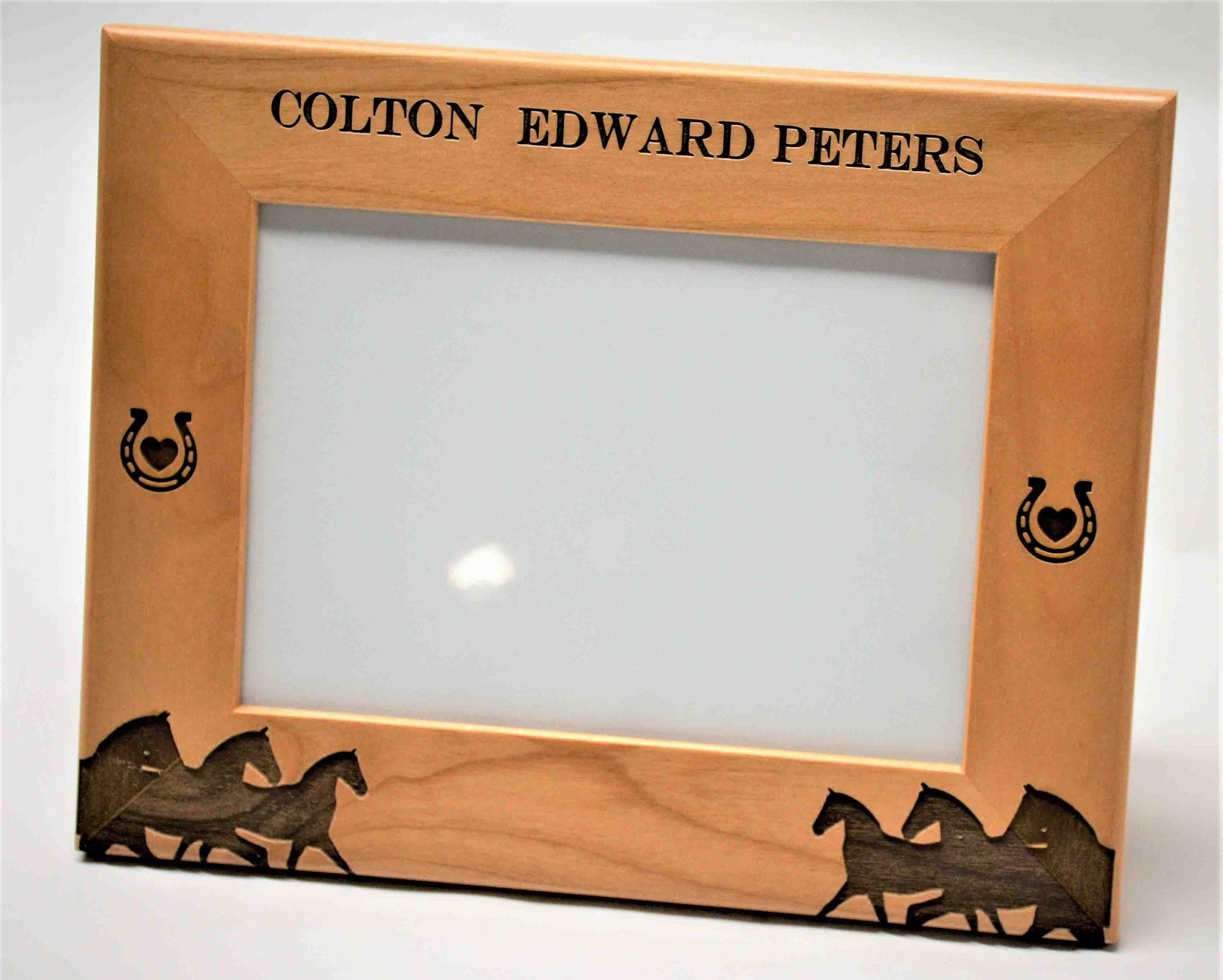 Cornice In Legno Di Ontano Incisa A Laser – 12,7x17,8 Cm – Regalo 20° Anniversario, Da Tavolo O Parete, Design Personalizzato