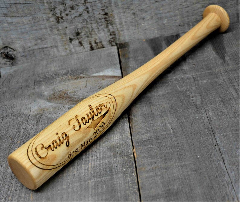 Personalized Mini Baseball Bat Ring Bearer Gift Groomsman Etsy