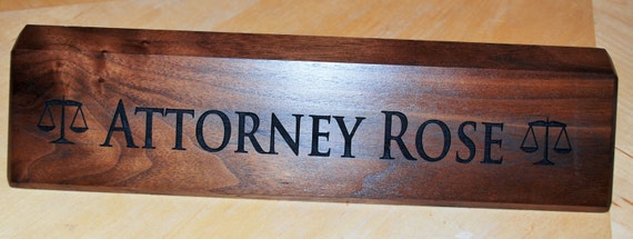 Personalized Wooden Desk Name Plates 10 Inch Solid Walnut Etsy