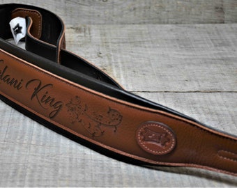 Custom Guitar straps. Personalized Guitar Straps, Guitar Straps, custom leather guitar straps Signature Series