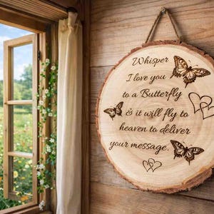 Tree Slice with Custom Engraving, wooden sign, custom sign