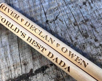 Personalized Drum Sticks, Laser Engraved Drum Sticks, Professional Grade Drumsticks, Wood Tip Drum Sticks, Song Lyrics Engraved