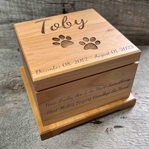 Pet Urn Keepsake Memory Box Pet Memorial