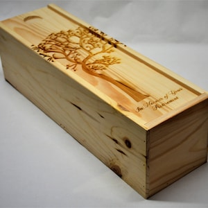 Custom Engraved Wooden Wine Box, Groomsmen gifts, Wedding party gifts, Engraved wedding gifts Wine Gift Personalized Birthday Gift WineBox
