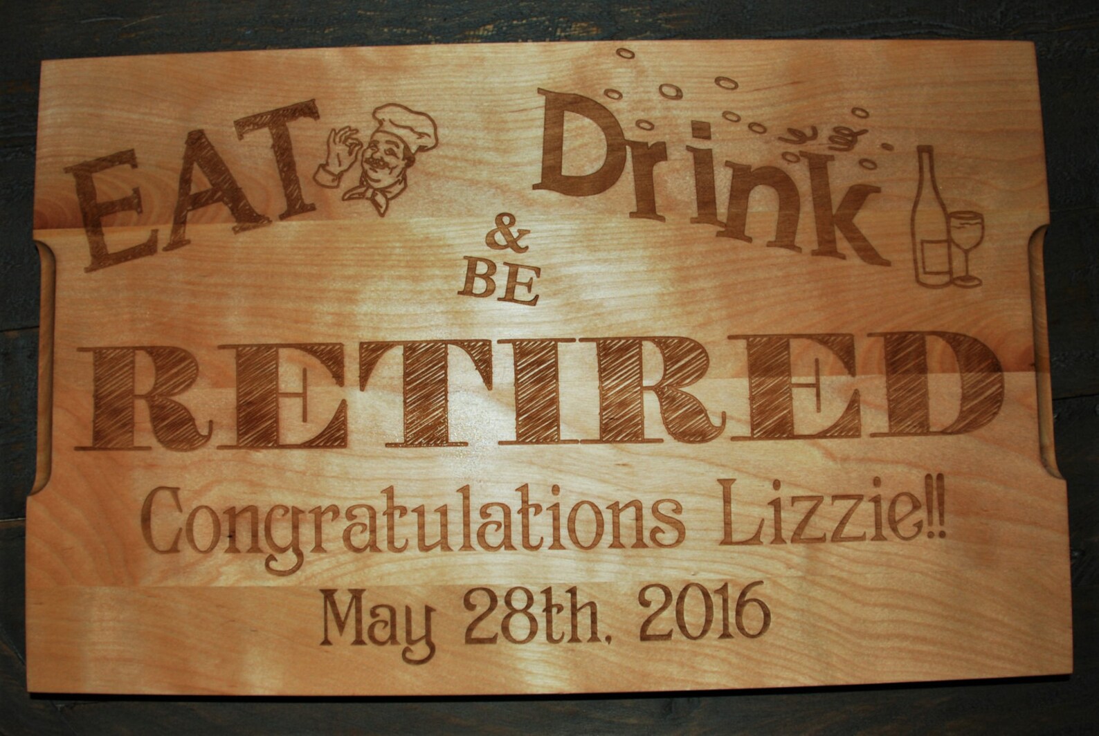 Retirement Cutting Board Custom Engraved 16x10 Retirement Etsy