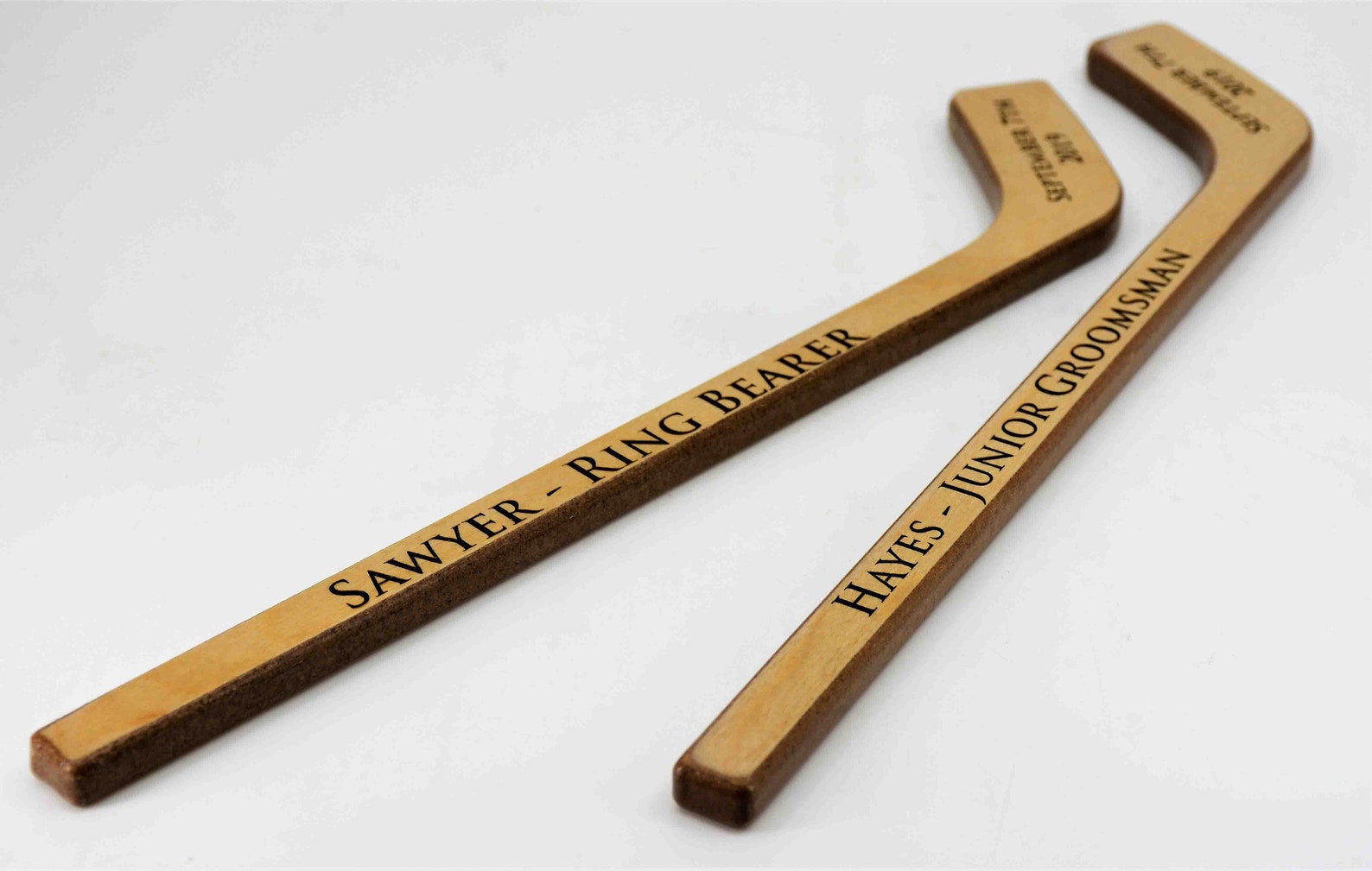 1 Personalized Mini Hockey Stick Ring Bearer Gift Groomsman Etsy