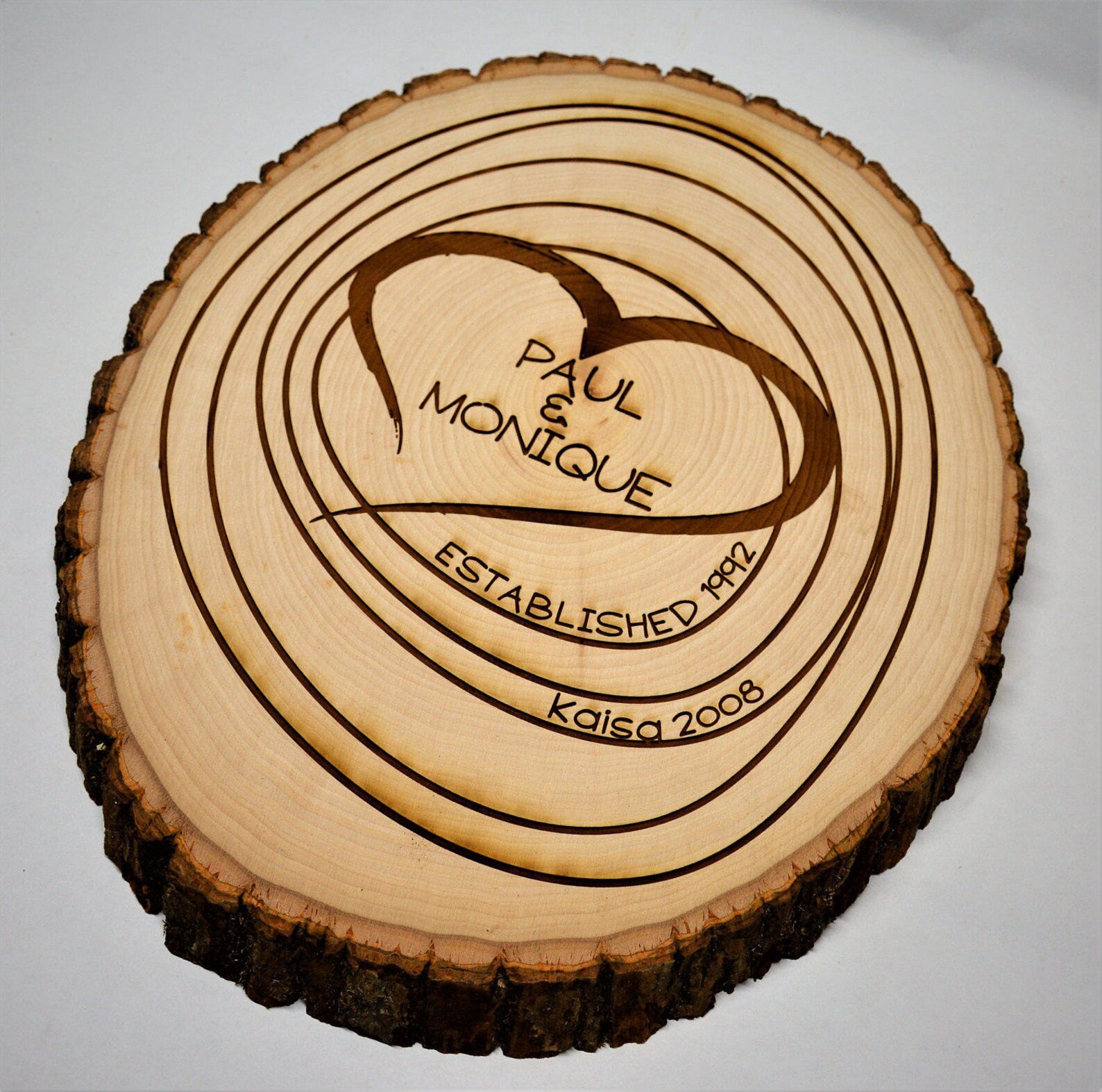 Live Edge Tree Rings Live Edge Tree Slice With Custom Engraving Wooden Sign | Etsy