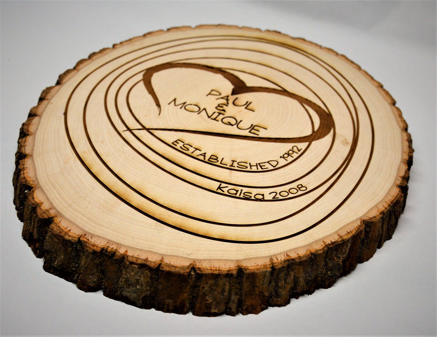 Live Edge Tree Rings Live Edge Tree Slice With Custom Engraving Wooden Sign | Etsy
