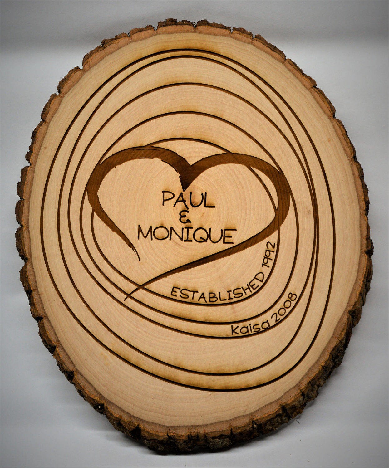 Live Edge Tree Rings Live Edge Tree Slice With Custom Engraving Wooden Sign | Etsy