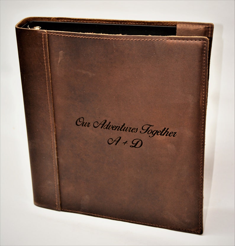 Leather Binder Cover Personalized Leather Engraved Diary Etsy
