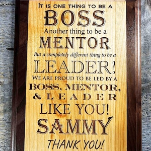 Custom engraved Plaque personalized two tone wooden plaque - engraving is included for free image 7