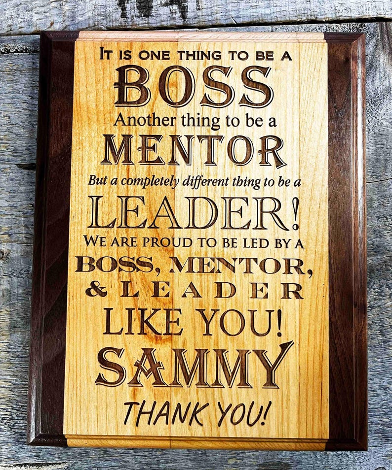Custom engraved Plaque personalized two tone wooden plaque - engraving is included for free image 7