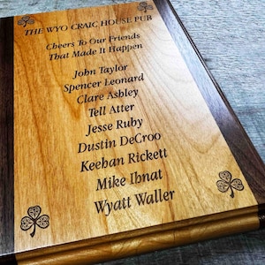 Custom engraved Plaque personalized two tone wooden plaque - engraving is included for free image 8