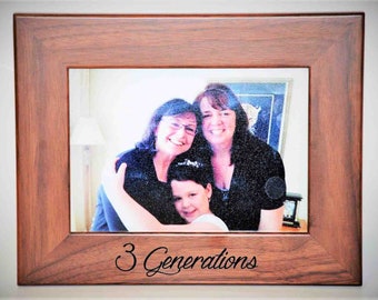 Walnut Or Alder Laser Engraved Wooden Picture Frames personalized. All design and engraving is included Anything can be engraved.