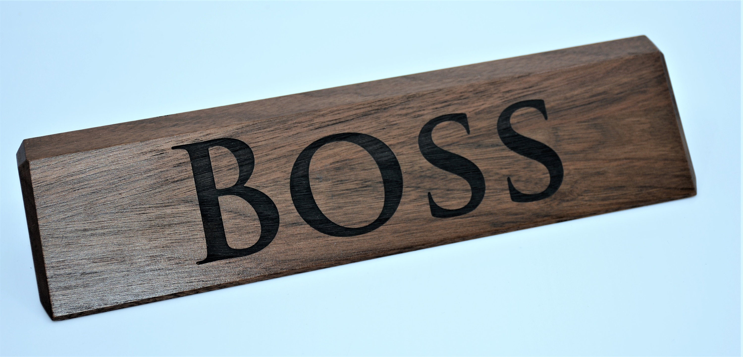 Engraved Wooden Desk Name Plates 10 Inch solid Walnut wood Etsy