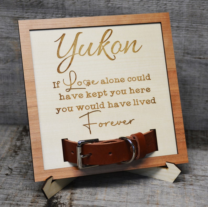 Custom Dog Collar Remembrance Frame Personalized Dog Etsy