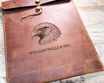 Leather File Folders | Full Grain A4 Document Holders Custom Engraved | Personalized Organizer | Gift for Men/Women | Business Folder