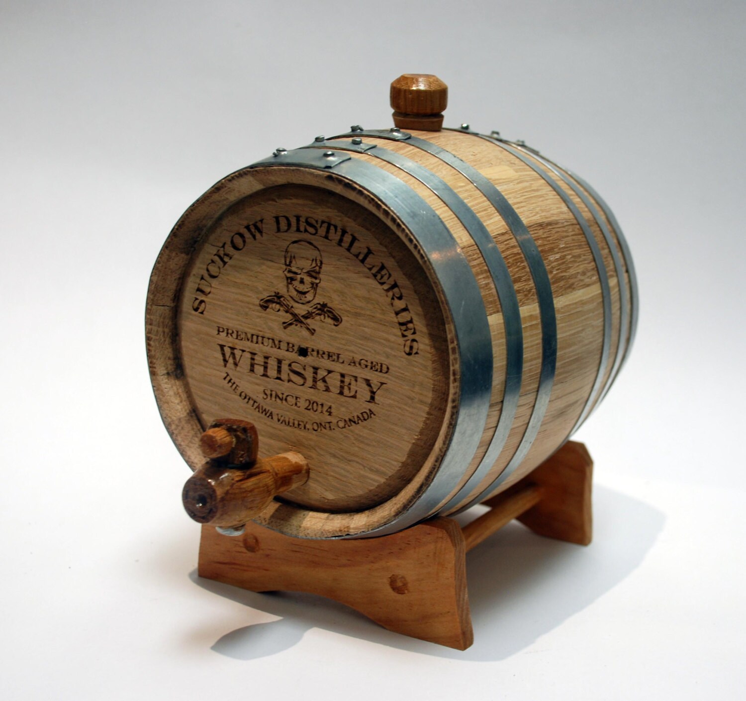 6 Oak Barrels engraved wine barrel whiskey barrel keg wine keg Etsy