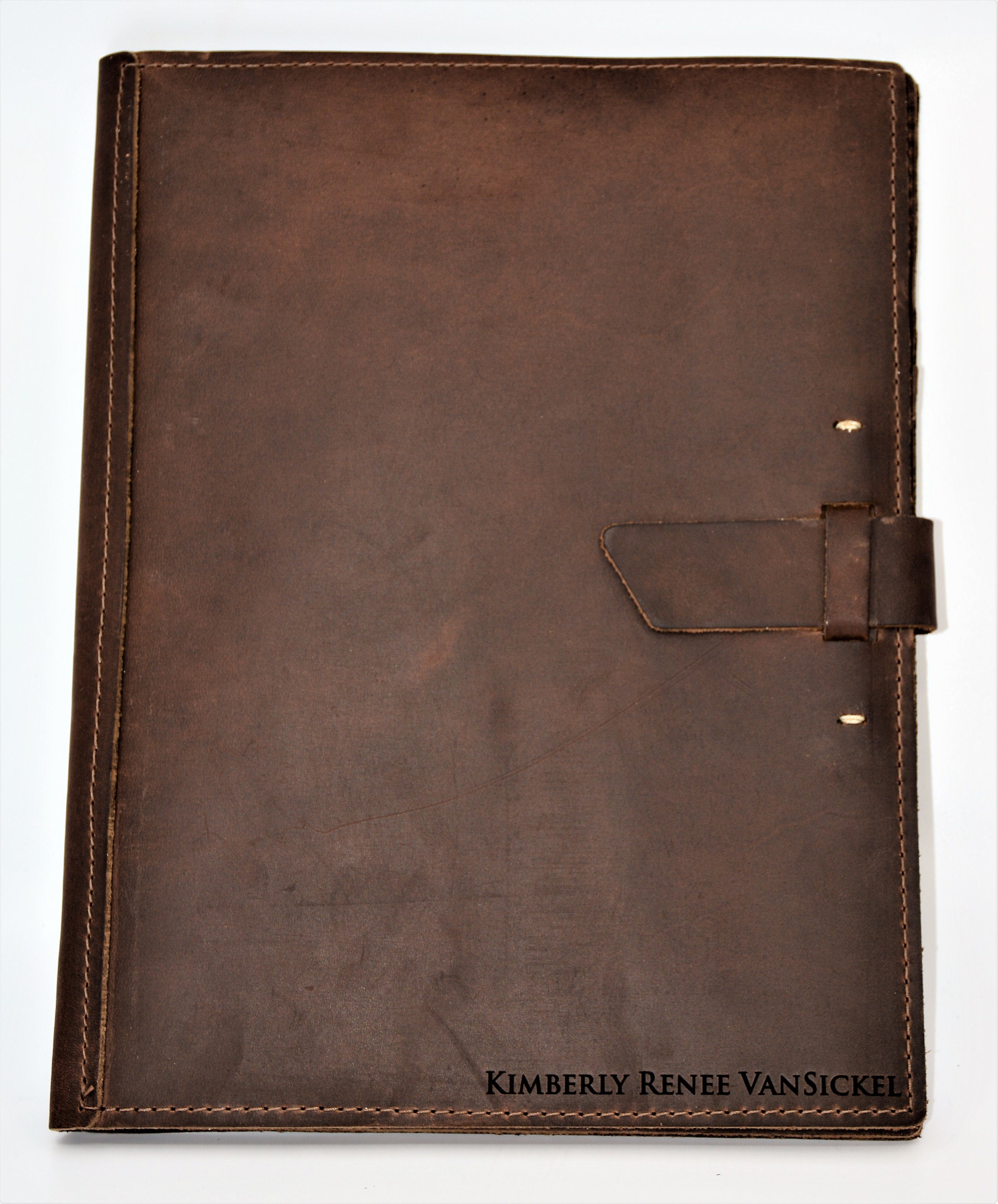 Engraved Large Leather Pad Portfolio Custom Engraved Etsy