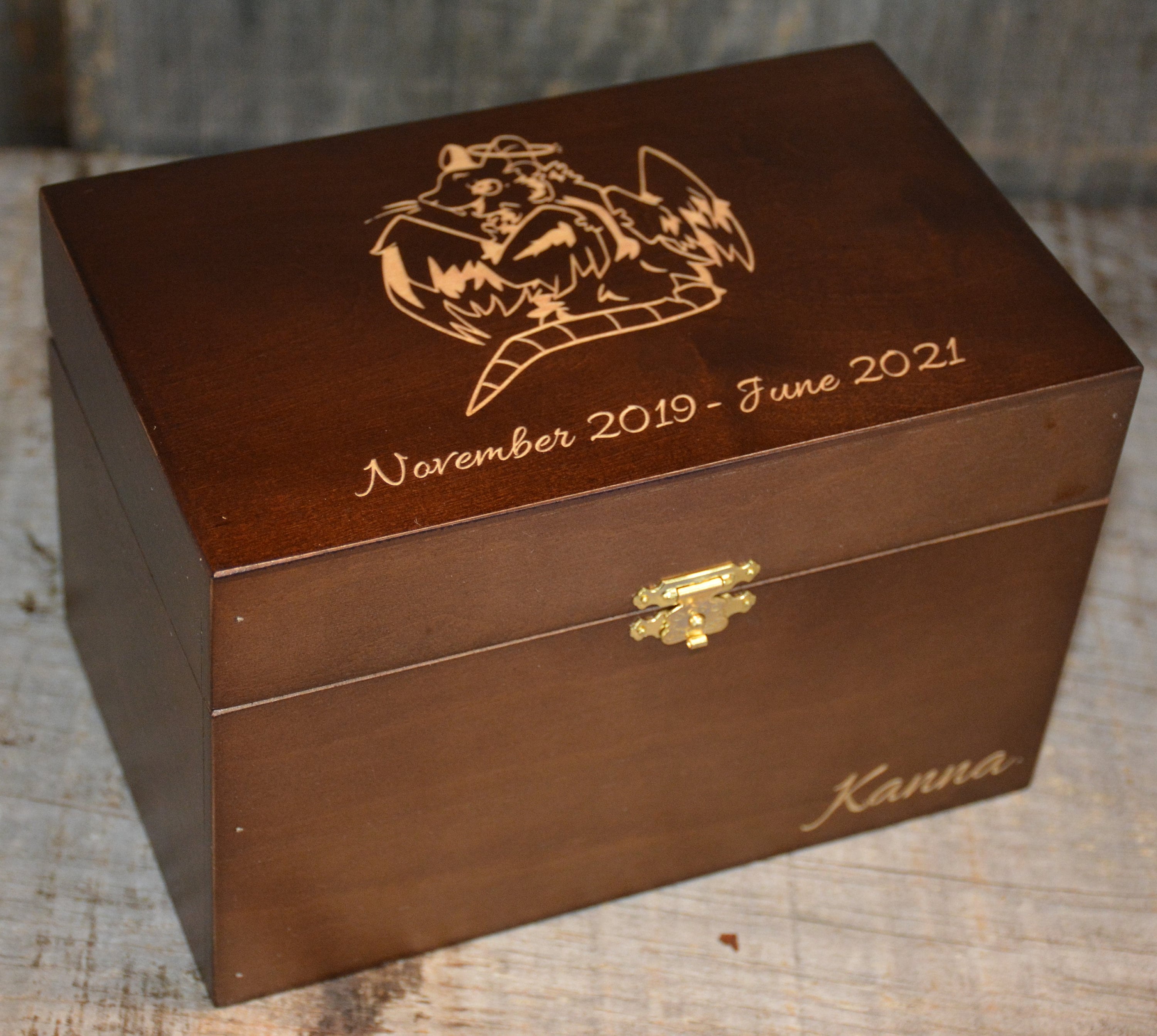 Engraved Large Square Wooden Boxes Small Personalised Wood Keepsake Gift Box 