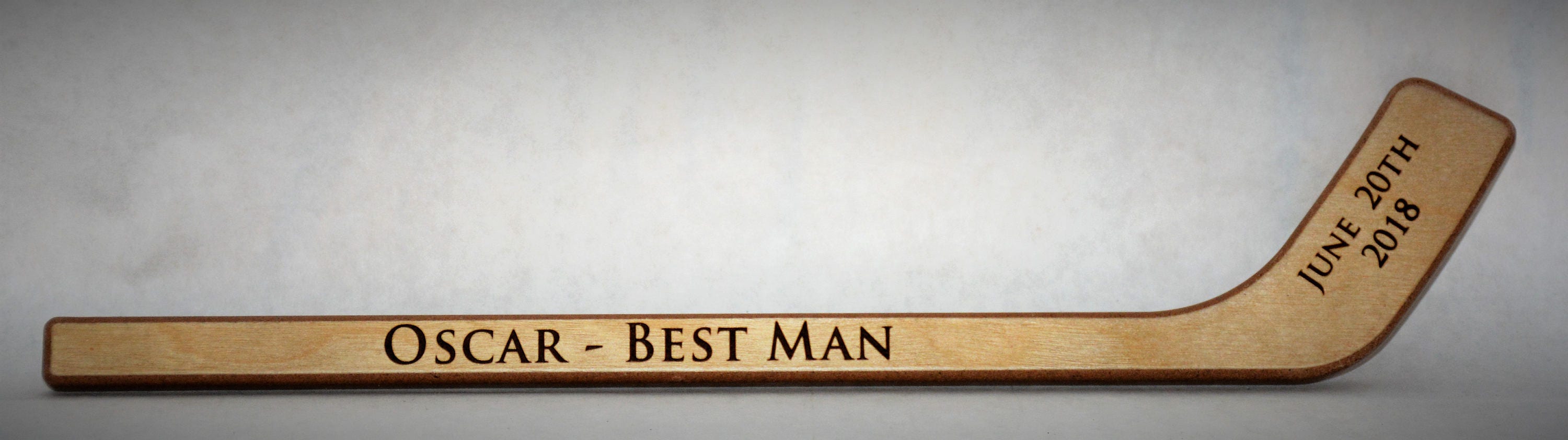 1 Personalized Mini Hockey Stick Ring Bearer Gift Groomsman Etsy