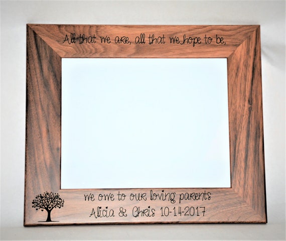 5 x 7 Costa Rico Laser Engraved Wood Picture Frame