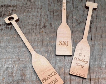 10" Mini Dragon Boat Paddles Engraved and Cut by Laser as requested. Maple wood Custom shapes and sizes available Wood Blanks Larger size