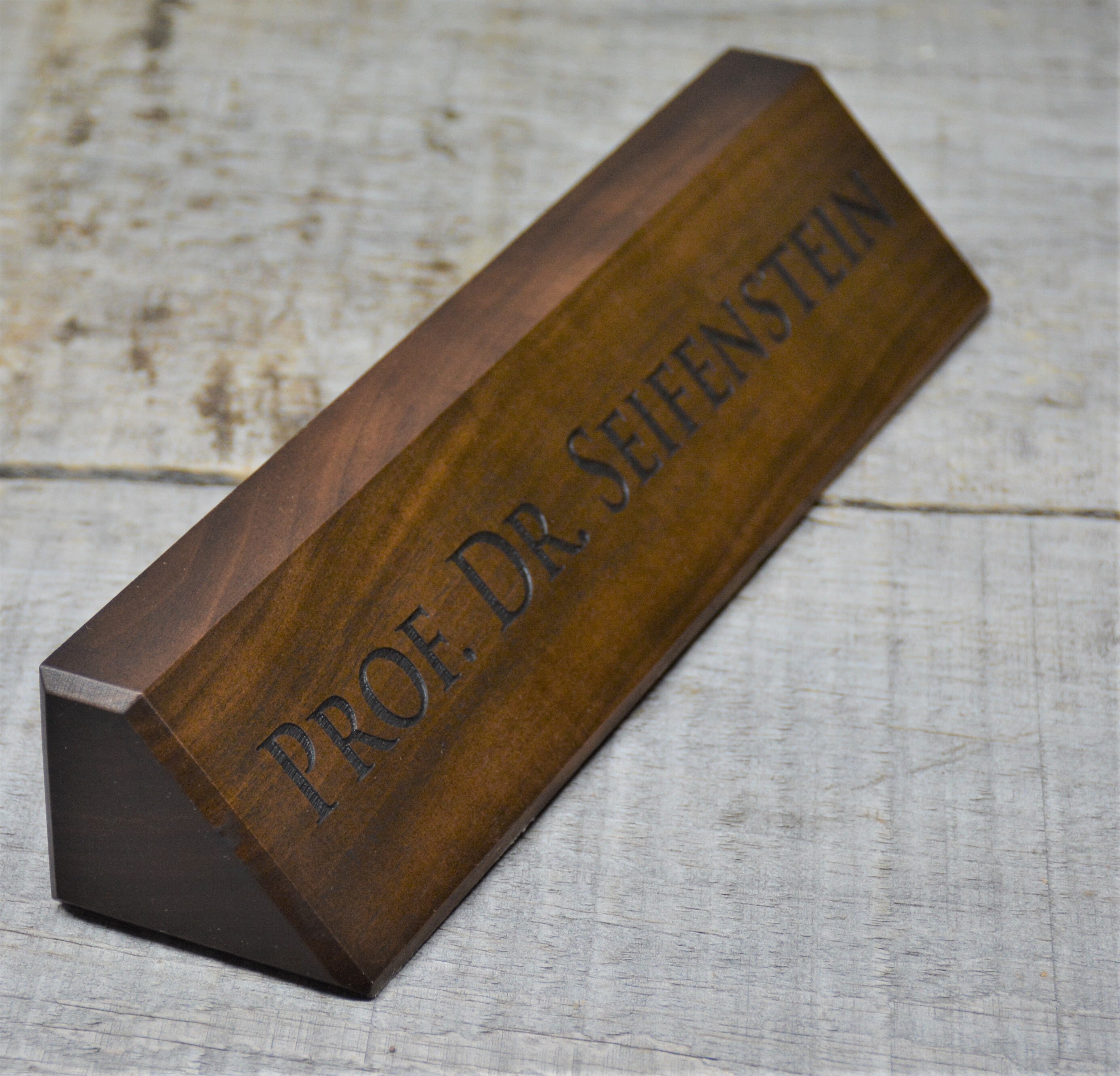 Personalized Wooden Desk Name Plates 10 Inch Solid Walnut Wood, Custom  Engraved With the Text of Your Choice Custom Wooden Sign - Etsy