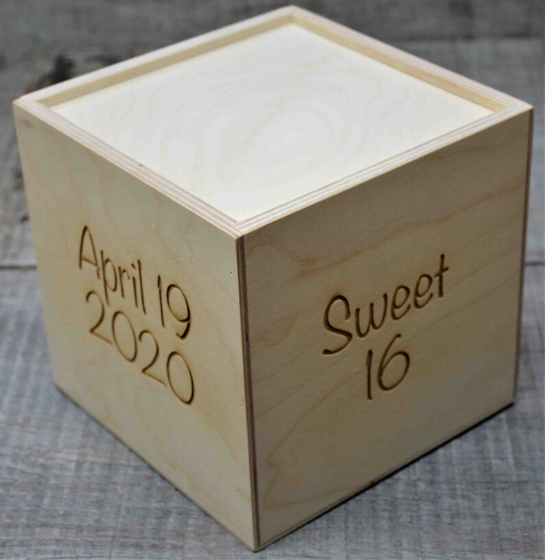 Custom Wooden Gift Box Engraved and Personalized to Your Etsy