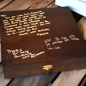 Handwriting Engraved into this Custom Engraved Wooden Box, mothers day, child&#39;s handwriting engraved on box,