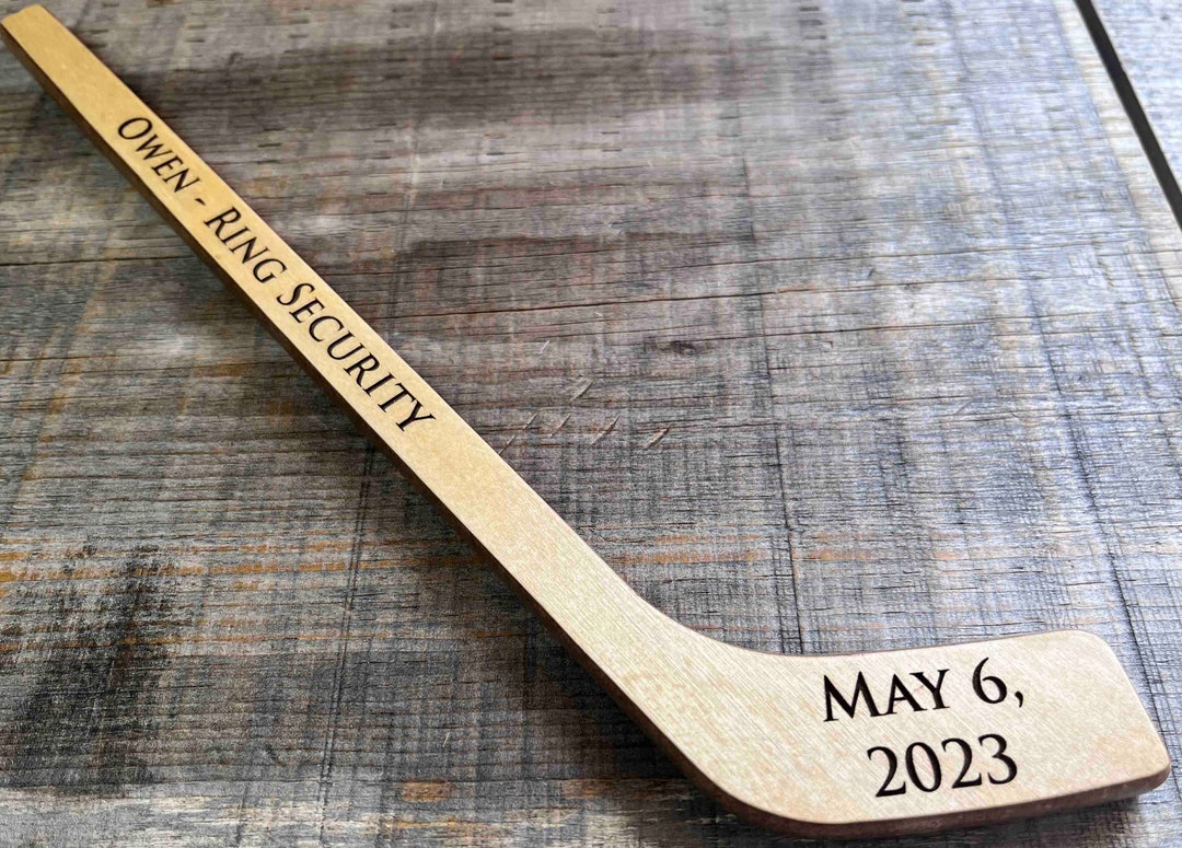 Personalized Mini Hockey Sticks , Ring Bearer Gift, Groomsman Gift, Best Man Gift, Engraved