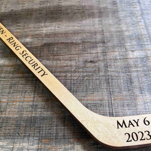 Personalized Mini Hockey Sticks , Ring Bearer Gift, Groomsman Gift, Best Man Gift, Engraved Hockey coaches gift, newborn gift