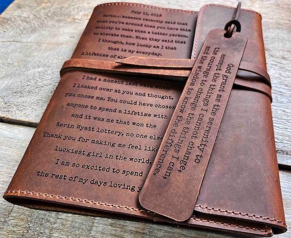Engraved Leather Golf Log, Laser Engraved Personalized, Diary, Notebook,  Personalized Engraved Diary, Genuine Leather 