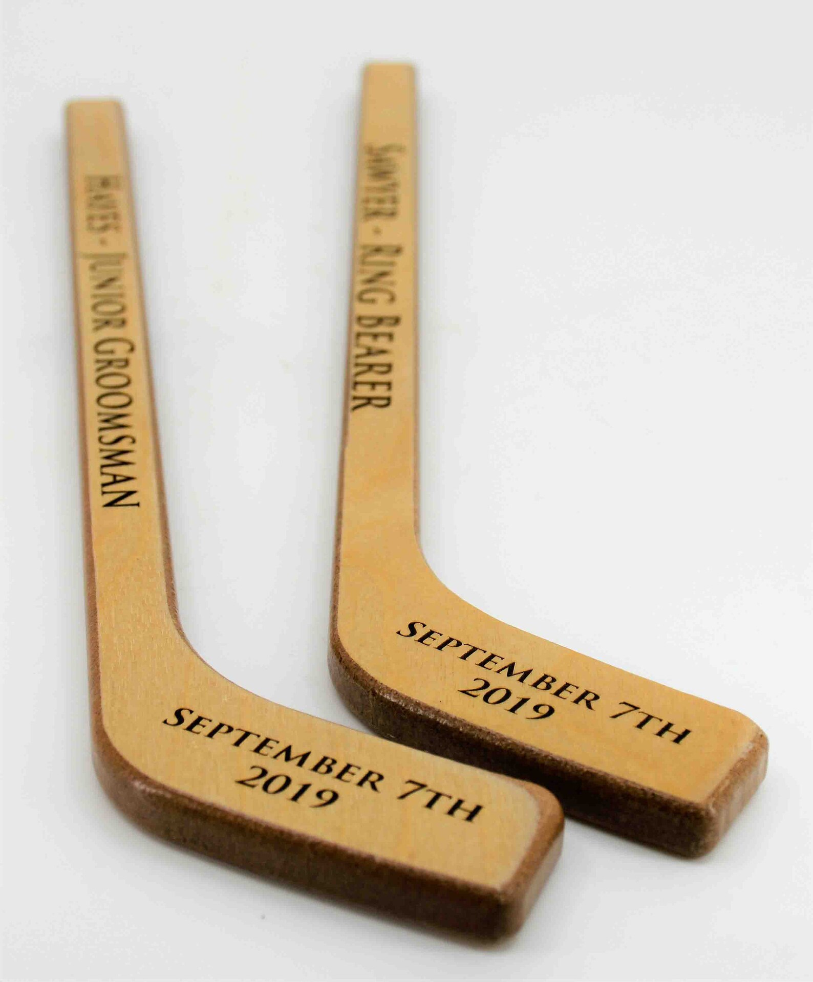 1 Personalized Mini Hockey Stick Ring Bearer Gift Groomsman Etsy
