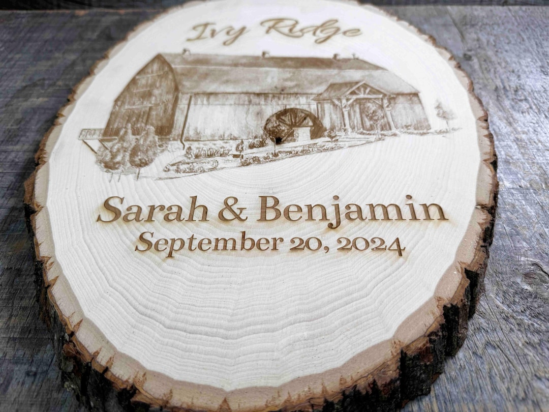 Live Edge Tree Slice With Custom Engraving, Wooden Sign, Custom Sign - Etsy