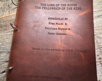Engraved Leather Script Binder – Personalized Screenplay Gift
