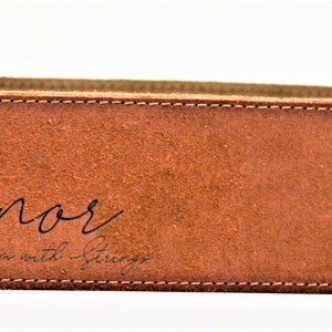 Custom Engraved Suede Guitar straps, custom guitar straps, guitar straps, personalized guitar straps, Rust color image 10