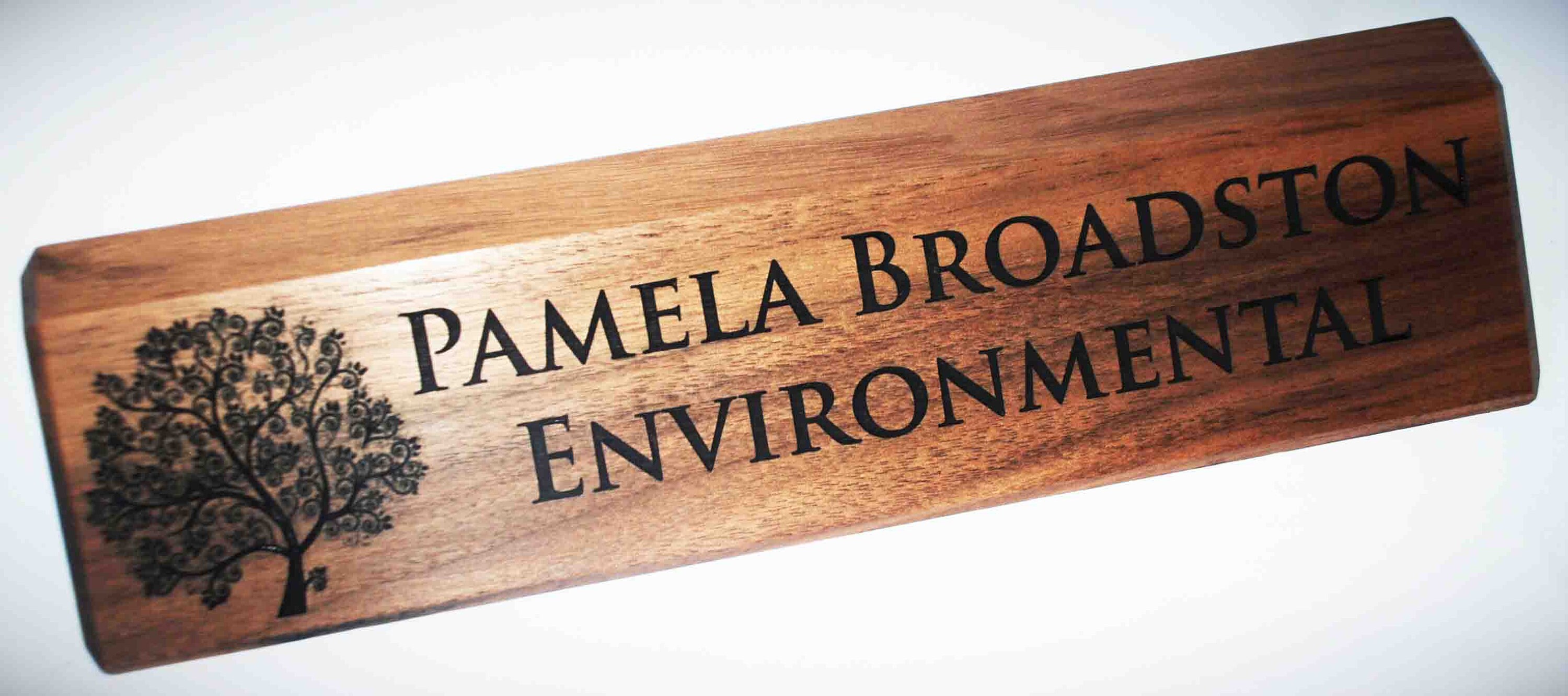 Engraved Wooden Desk Name Plates 10 Inch Solid Walnut Wood Etsy
